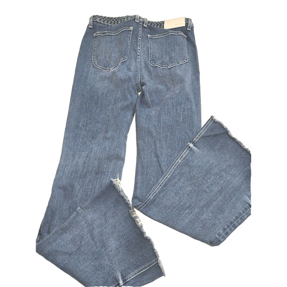 Tularosa Penelope Mid-Rise Flare Jeans W29 Blue Pockets CLEAN Made in USA - Picture 11 of 16